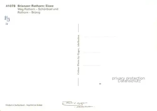 AK / Ansichtskarte Brienzer_Rothorn_BE Eisee Bruenig Titlis Spannoerter Brienzer_Rothorn_BE