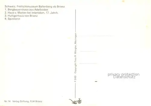 AK / Ansichtskarte Brienz_BE Freilichtmuseum Ballenberg Bergbauernhaus Adelboden Brienz_BE