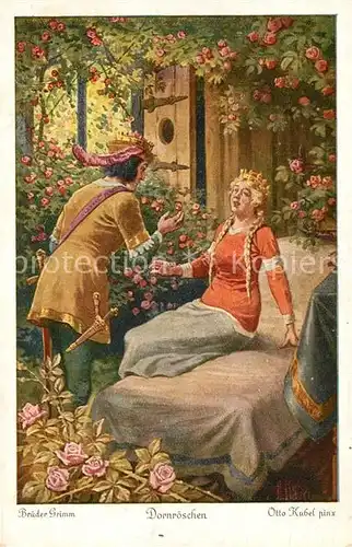 AK / Ansichtskarte Maerchen_Sagen Dornroeschen Otto Kubel Nr. 3805 Serie 140 Brueder Grimm  Maerchen Sagen