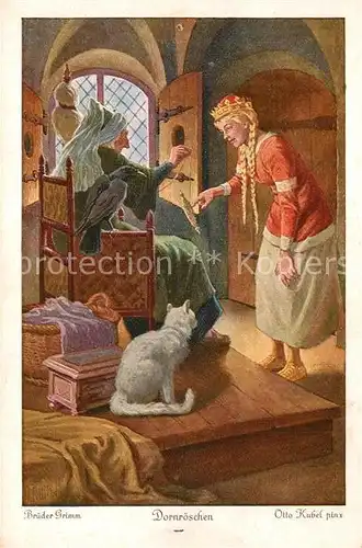 AK / Ansichtskarte Maerchen_Sagen Dornroeschen Otto Kubel Nr. 3801 Serie 140 Brueder Grimm  Maerchen Sagen