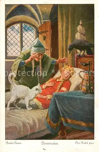 AK / Ansichtskarte Maerchen_Sagen Dornroeschen Otto Kubel Nr. 3802 Serie 140 Brueder Grimm  Maerchen Sagen