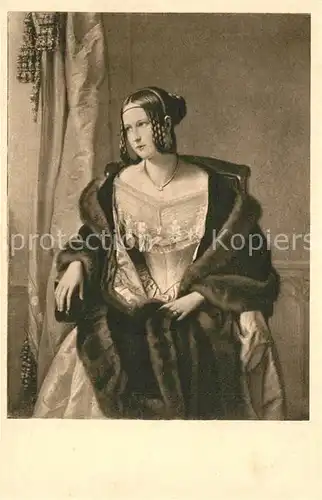 AK / Ansichtskarte Kuenstlerkarte Philipp Veit Bildnis der Freifrau von Bernus Kuenstlerkarte