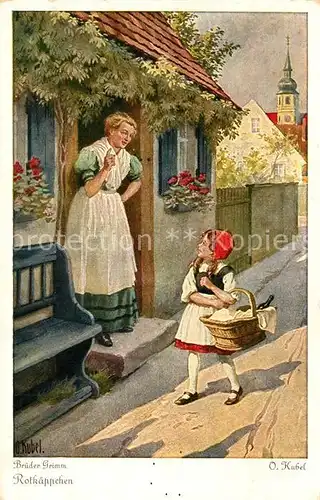 AK / Ansichtskarte Maerchen_Sagen Rotkaeppchen Otto Kubel Nr. 3730 Serie 128 Brueder Grimm  Maerchen Sagen