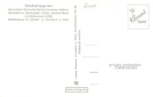 AK / Ansichtskarte Krone_Koenigshaeuser Reichsinsignien Heiliges Roemisches Reich Deutscher Nation  Krone Koenigshaeuser