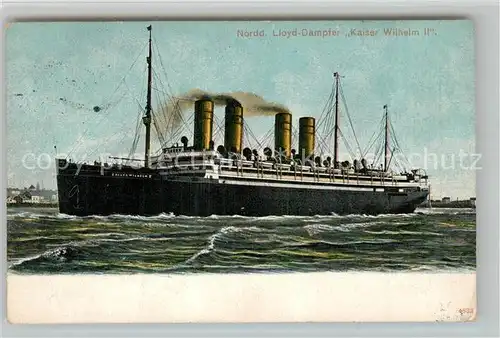 AK / Ansichtskarte Dampfer_Oceanliner Kaiser Wilhelm II.  Dampfer Oceanliner