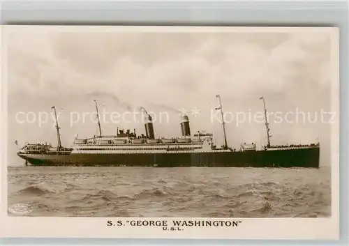 AK / Ansichtskarte Dampfer_Oceanliner S.S. George Washington  Dampfer Oceanliner