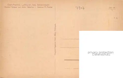 AK / Ansichtskarte Oberprechtal Gasthof Adler Oberprechtal