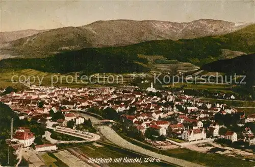 AK / Ansichtskarte Waldkirch_Breisgau Panorama mit Kandel Waldkirch Breisgau