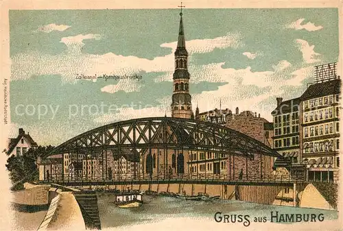 AK / Ansichtskarte Hamburg Zollkanal Kornhausbruecke Hamburg