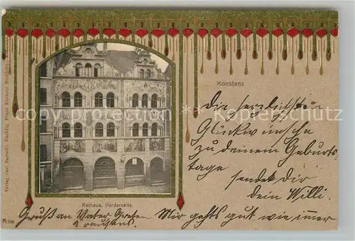 AK / Ansichtskarte Konstanz_Bodensee Rathaus Vorderseite Konstanz_Bodensee