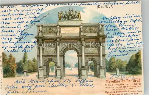 AK / Ansichtskarte Paris Arc de Triomphe Paris