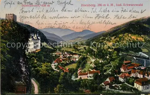 AK / Ansichtskarte Hornberg_Schwarzwald Schloss Hotel Panorama Hornberg Schwarzwald