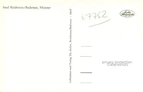 AK / Ansichtskarte Insel_Reichenau_Bodensee Muenster 