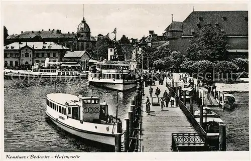 AK / Ansichtskarte Konstanz_Bodensee Hafenpartie Konstanz_Bodensee
