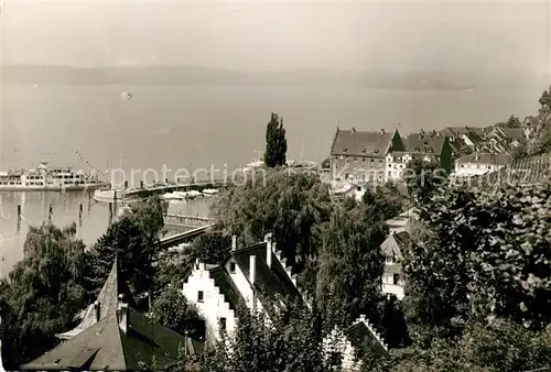 AK / Ansichtskarte Meersburg_Bodensee Faehrhafen Meersburg Bodensee