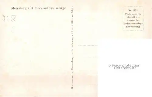 AK / Ansichtskarte Meersburg_Bodensee Schloss Panorama Meersburg Bodensee