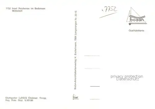 AK / Ansichtskarte Insel_Reichenau_Bodensee Fliegeraufnahme Mittelzell 