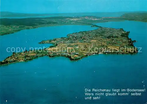 AK / Ansichtskarte Insel_Reichenau_Bodensee Fliegeraufnahme 