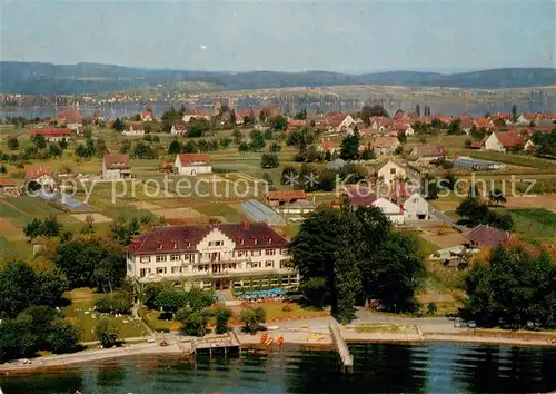 AK / Ansichtskarte Insel_Reichenau_Bodensee Fliegeraufnahme mit Strandhotel Loechnerhaus 