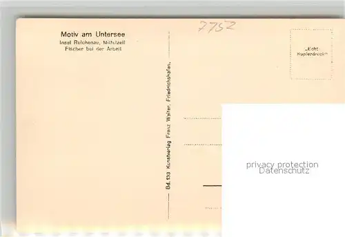 AK / Ansichtskarte Insel_Reichenau_Bodensee Kirche Mittelzell Fischerboot 