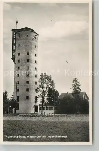 AK / Ansichtskarte Staad_Konstanz Wasserturm mit Jugendherberge Staad_Konstanz