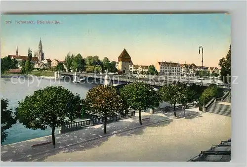 AK / Ansichtskarte Konstanz_Bodensee Rheinbruecke Konstanz_Bodensee