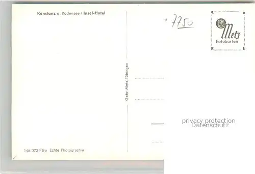 AK / Ansichtskarte Konstanz_Bodensee Insel Hotel Terrasse Konstanz_Bodensee