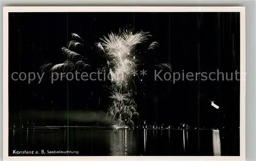 AK / Ansichtskarte Konstanz_Bodensee Seenachtsfest Feuerwerk Konstanz_Bodensee