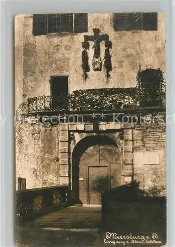 AK / Ansichtskarte Meersburg_Bodensee Eingang zum alten Schloss Meersburg Bodensee