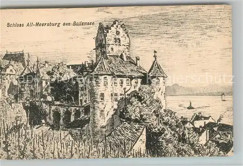 AK / Ansichtskarte Meersburg_Bodensee Schloss Meersburg Bodensee