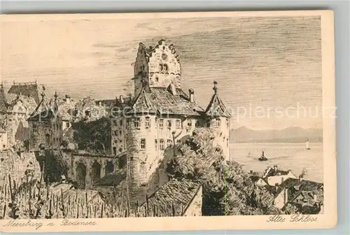 AK / Ansichtskarte Meersburg_Bodensee Altes Schloss Meersburg Bodensee