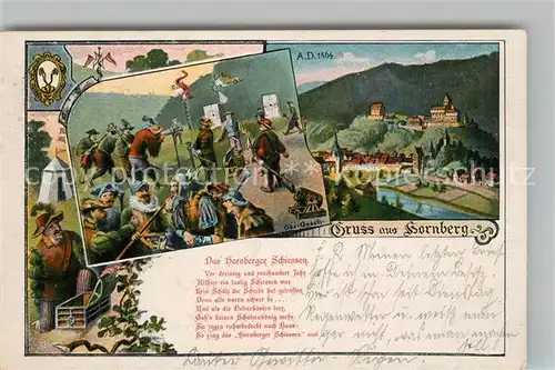 AK / Ansichtskarte Hornberg_Schwarzwald Hornberger Schiessen Illustration Hornberg Schwarzwald
