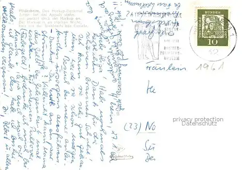 AK / Ansichtskarte Hildesheim Huckup Denkmal  Hildesheim