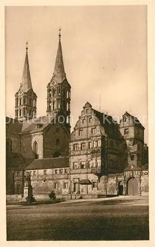 AK / Ansichtskarte Bamberg Dom und alte Hofhaltung Bamberg