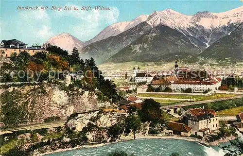 AK / Ansichtskarte Innsbruck mit Berg Isel und Stift Wilten Innsbruck
