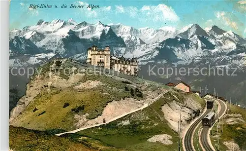 AK / Ansichtskarte Rigi_Kulm mit Berner Alpen Rigi_Kulm