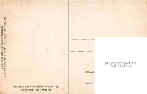 AK / Ansichtskarte Garmisch Partenkirchen mit Wetterstein Waxenstein und Zugspitze Garmisch Partenkirchen