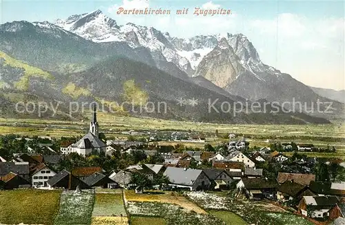 AK / Ansichtskarte Partenkirchen mit Zugspitze Partenkirchen