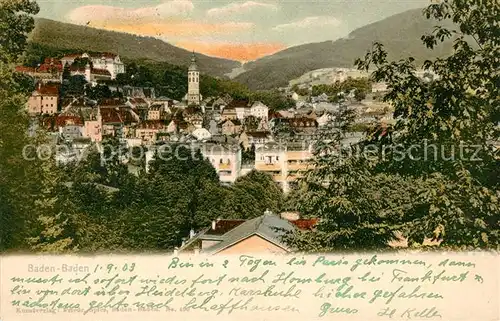 AK / Ansichtskarte Baden Baden Panorama Baden Baden