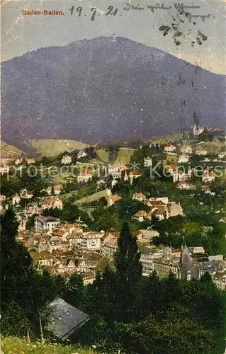 AK / Ansichtskarte Baden Baden Stadtansicht Baden Baden