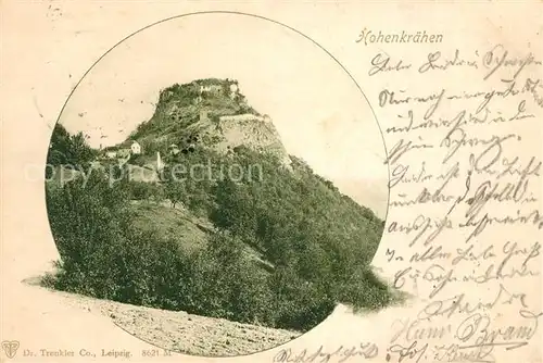 AK / Ansichtskarte Singen_Hohentwiel mit Hohenkraehen Singen Hohentwiel