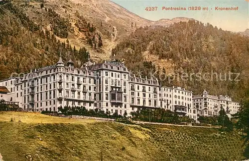 AK / Ansichtskarte Pontresina Hotel Kronenhof Pontresina
