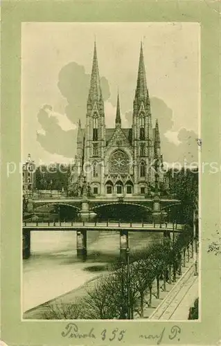 AK / Ansichtskarte Strasbourg_Alsace Ev Garnisonskirche Strasbourg Alsace