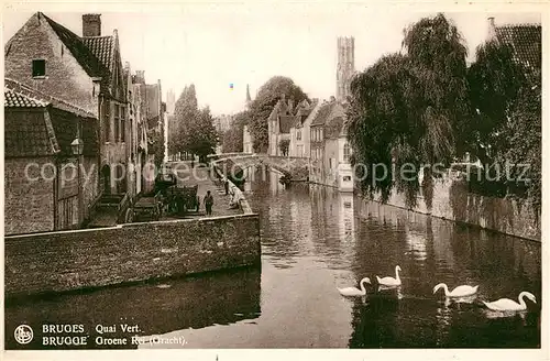 AK / Ansichtskarte Bruges_Flandre Quai Vert Bruges_Flandre