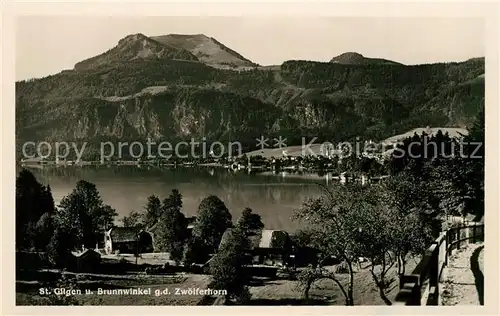 AK / Ansichtskarte St_Gilgen_Wolfgangsee Brunnwinkel mit Zwoelferhorn St_Gilgen_Wolfgangsee