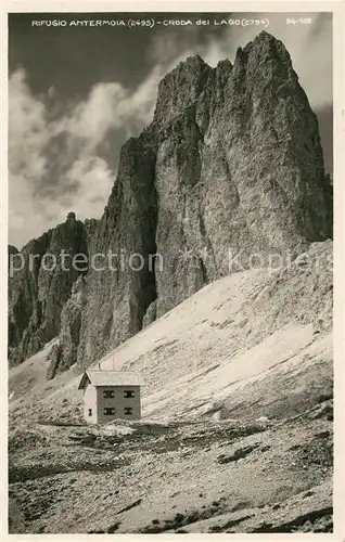 AK / Ansichtskarte Croda_da_Lago Rifugio Antermoia Croda_da_Lago