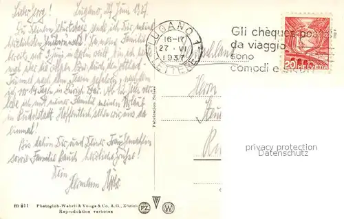 AK / Ansichtskarte Paradiso_Lago_di_Lugano Col Monte Bre Paradiso_Lago_di_Lugano