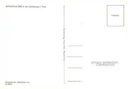 AK / Ansichtskarte Achenkirch  Achenkirch