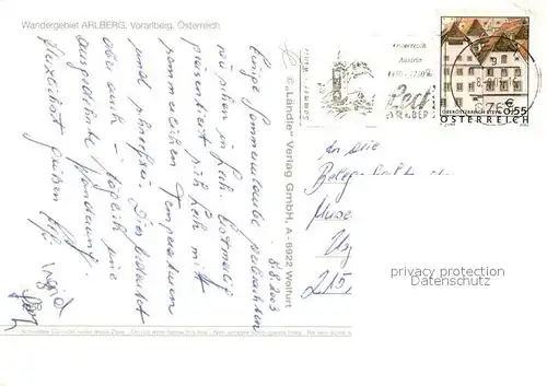 AK / Ansichtskarte Arlberg Wandergebiet Vorarlberg Arlberg