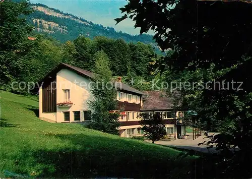 AK / Ansichtskarte Weggis_Vierwaldstaettersee Pension Blaukreuzheim Weggis_Vierwaldstaettersee